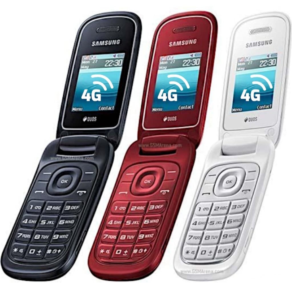 Celular Samsung E1272 4G Flip Abre Fecha Simples Rádio FM Dual Chip Sinal 4G Cores Enviadas Aleatoriamente