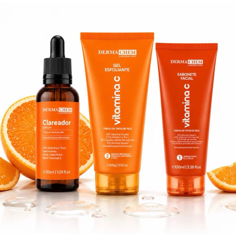 Kit Clareador Anti-idade Dermachem 3 Itens Vitamina C Dermachem