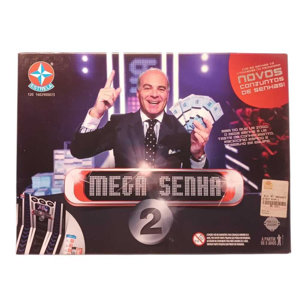 Jogo Mega Senha 2 Novo Tabuleiro Família Tv Antigo (Usado)