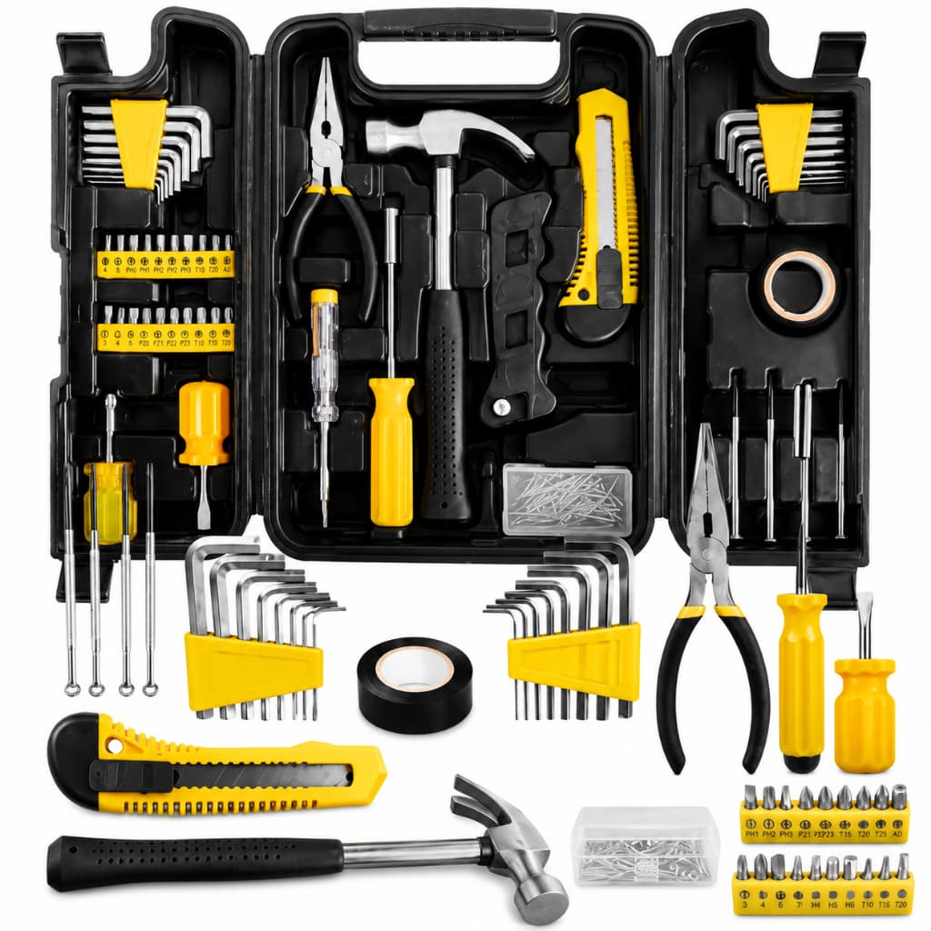 Kit Ferramentas 200 Peças Completo Profissional Com Maleta Organizador Oficina Casa Reparo Manual