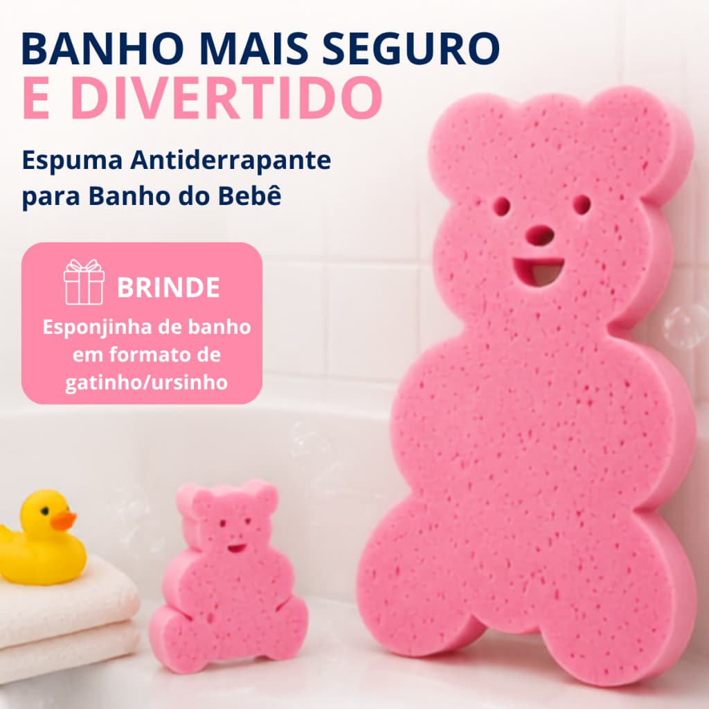 Espuma De Banheira Bebe Anti Derrapante Urso colorido