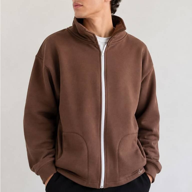Jaqueta Masculina Lês Franchy Com Zíper Branco