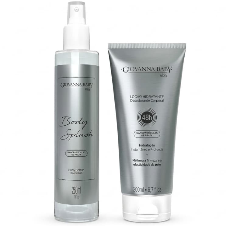 Kit Giovanna Baby Body Splash Silver 260ml + Loção Hidratante Silver 200ml