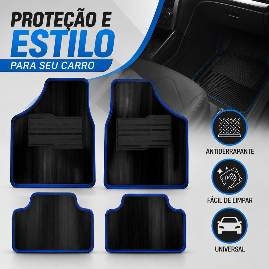Tapetes Automotivos Antiderrapantes Kit 4 Peças Universal Tapete para Carro tapete para assoalho de carro