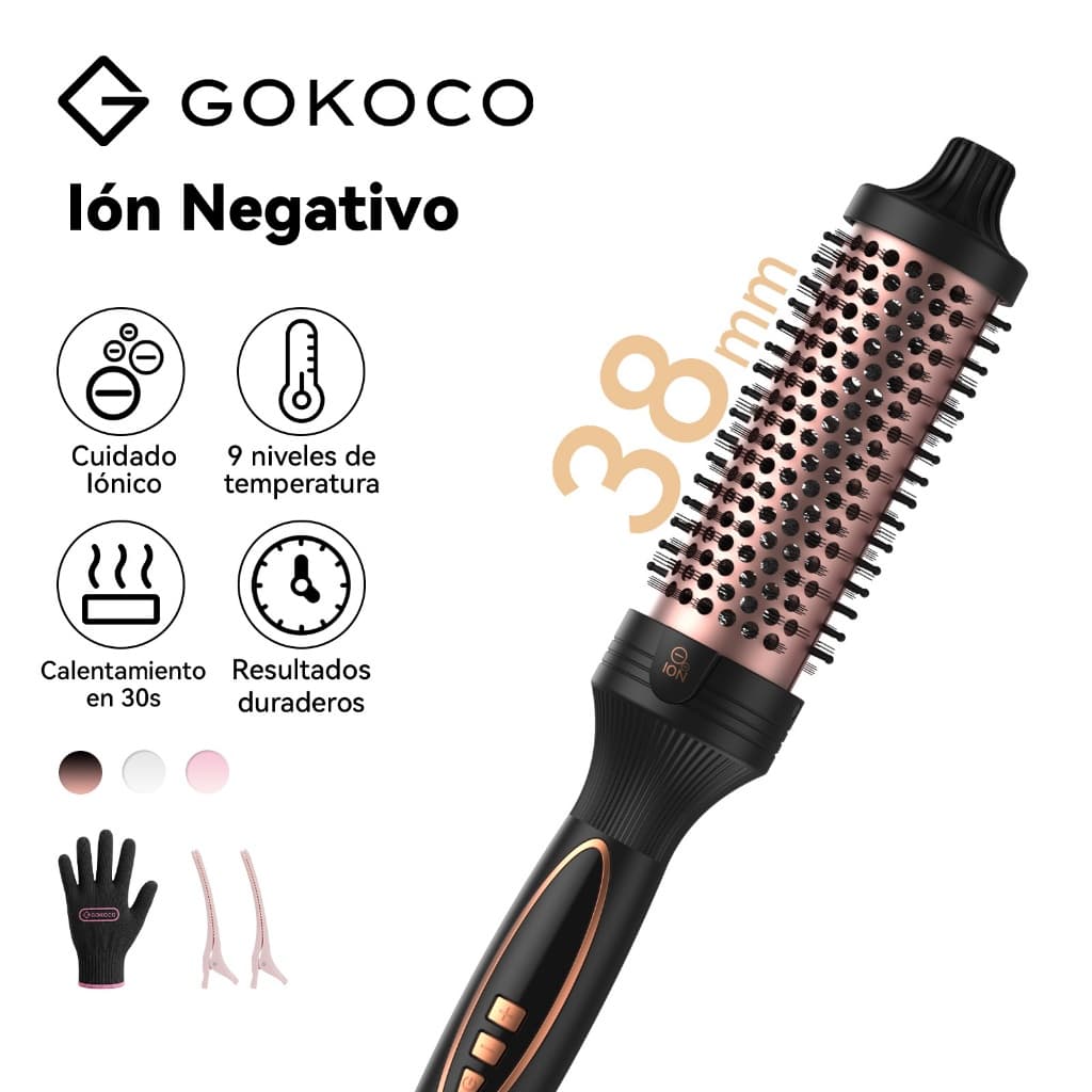 GOKOCO Modelador De Cabelo Portáti íons Negativos 9 Níveis De Temperatura Aquecimento Rápido 30s Para Cabelos Cacheado