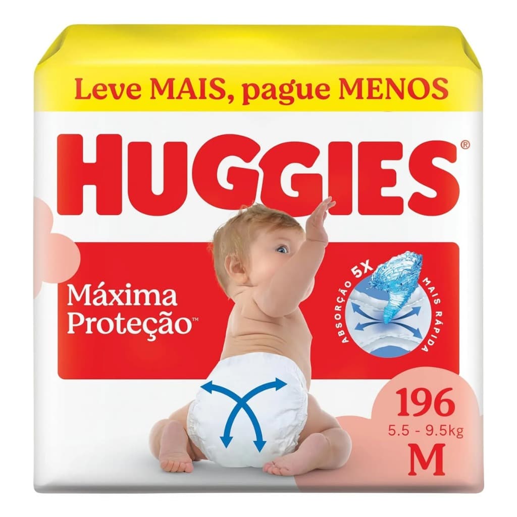 Huggies Fralda Supreme Care M 196 Un
