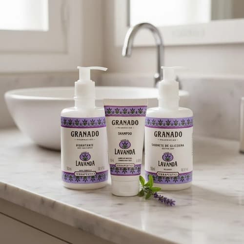 Kit Granado Hidratante Shampoo Sabonete Liquido Lavanda