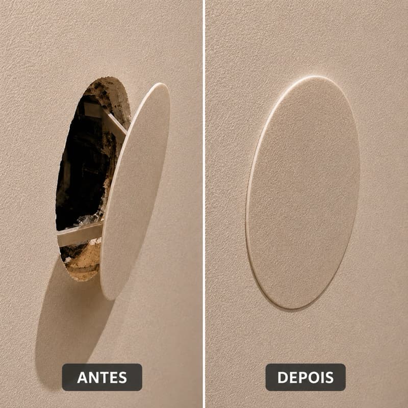 Tampa Cega para Furo de Laje, Gesso e Parede – Caixa de Luz | Fixação Própria sem Parafuso – 10, 12,5 e 15cm