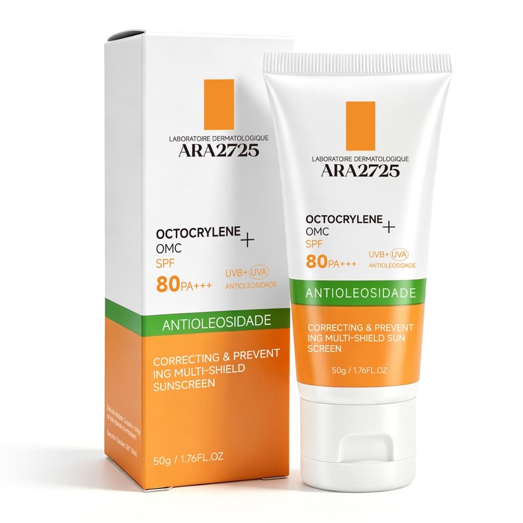 Protetor Solar Facial Fps 80 + Proteção De Amplo Espectro Antioxidantes Dióxido De Titânio Óxido De Zinco Ideal Para Pel