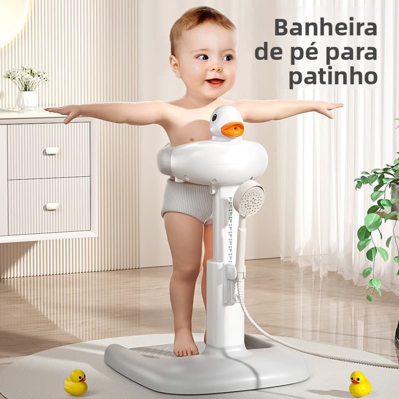 Suporte Infantil para Banho em Pé, Apoio Antiderrapante para Bebês e Crianças, Banheira Auxiliar para Lavar e Enxaguar