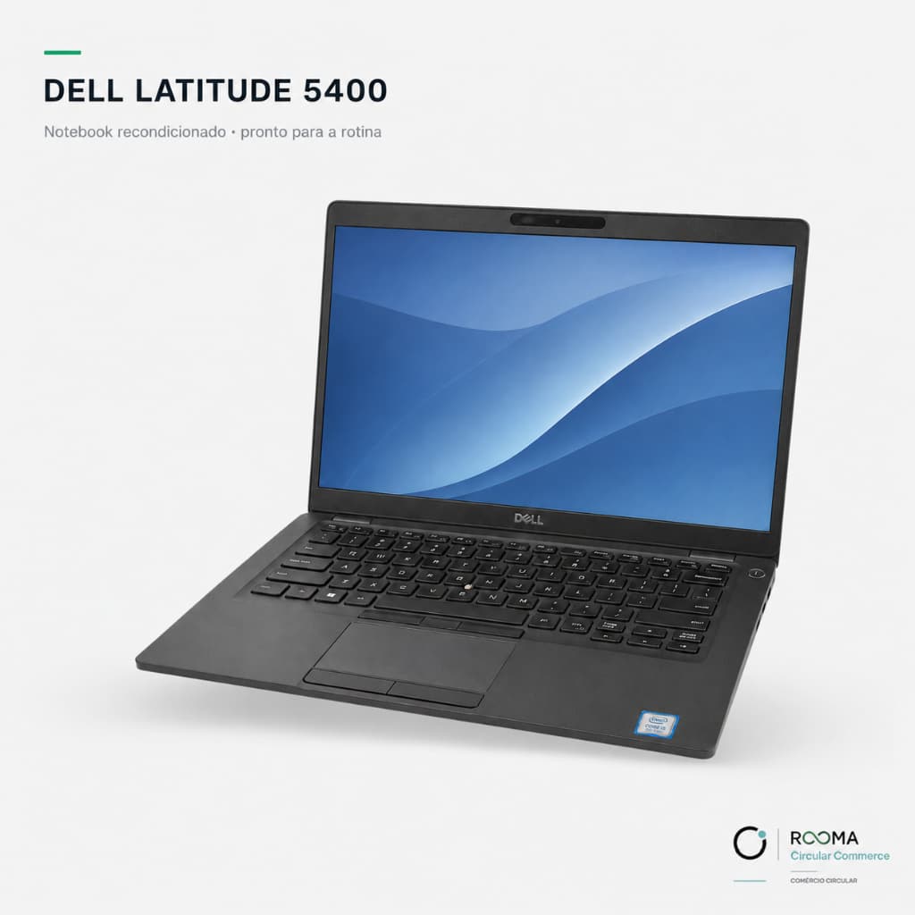 Notebook Dell Latitude 5400 Corei5 de 8ª geração, 8GB DDR4, SSD 256GB e tela de 14 polegadas