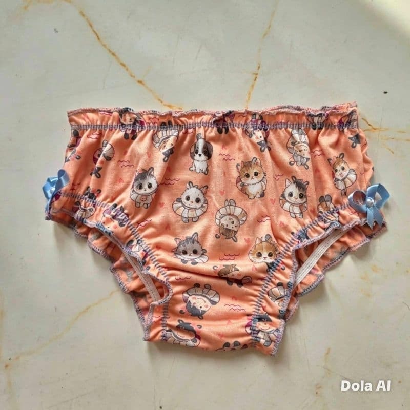 10 Calcinhas Infantil Modelo Babado  Tapa-Fralda Bebê  Menina Estampadas Frufru