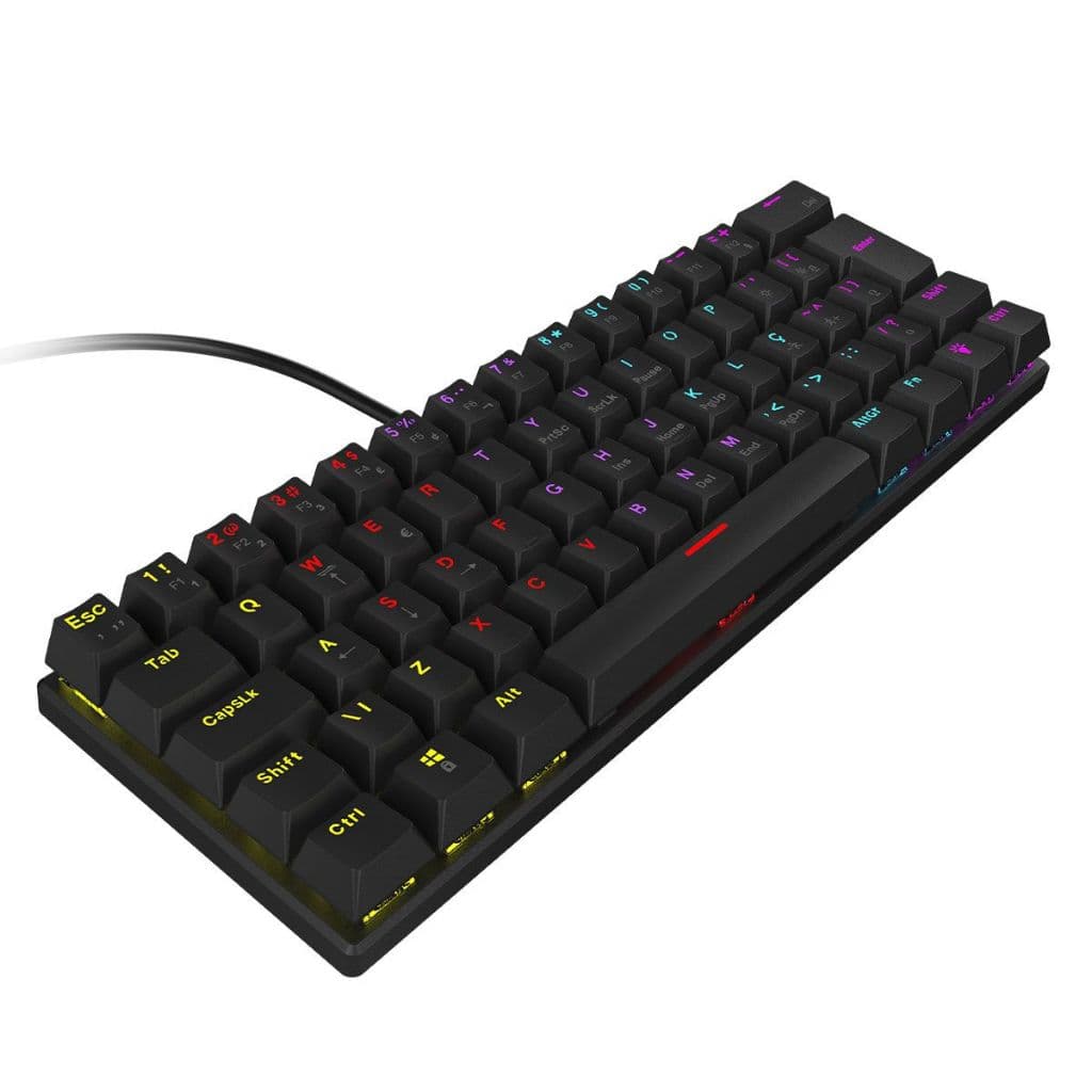 Teclado Mecânico 60% Vinik Anihi Black - Led Rainbow
