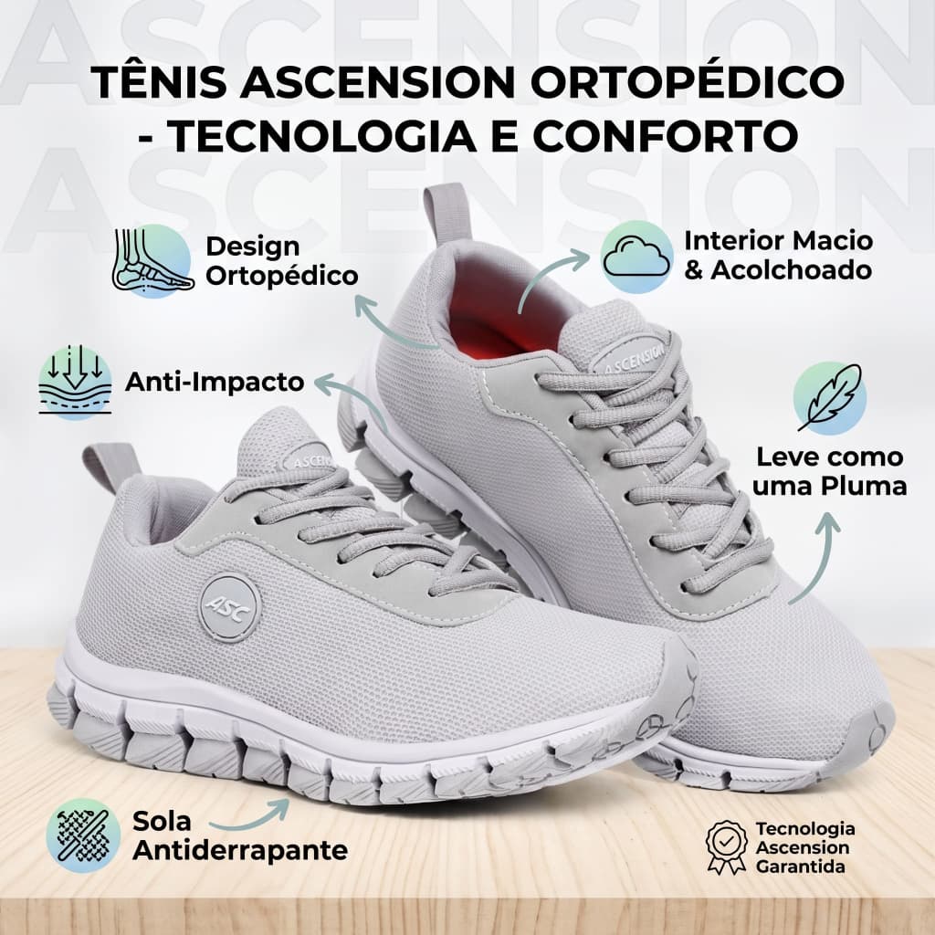 Tênis Anti Impacto Ortopedico Caminhada Academia Dia a Dia Confortável Leve Macio Esportivo Varias Cores