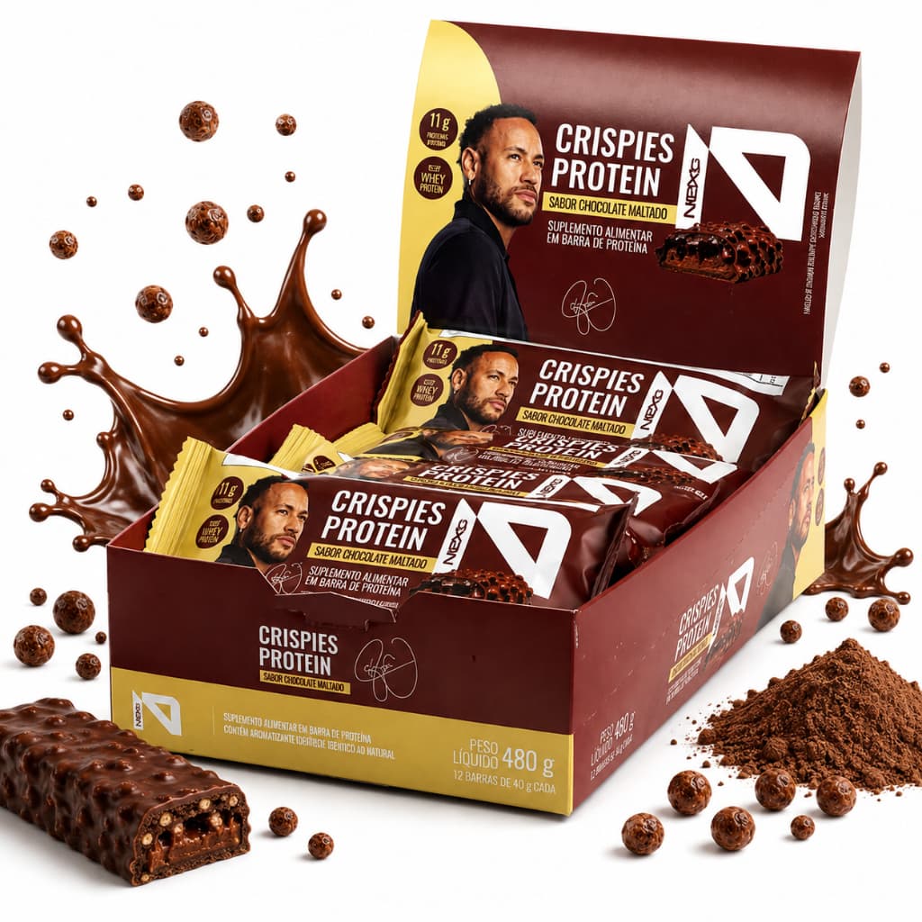 Crispies Protein Whey Chocolate Maltado 12 Barrinhas Next10