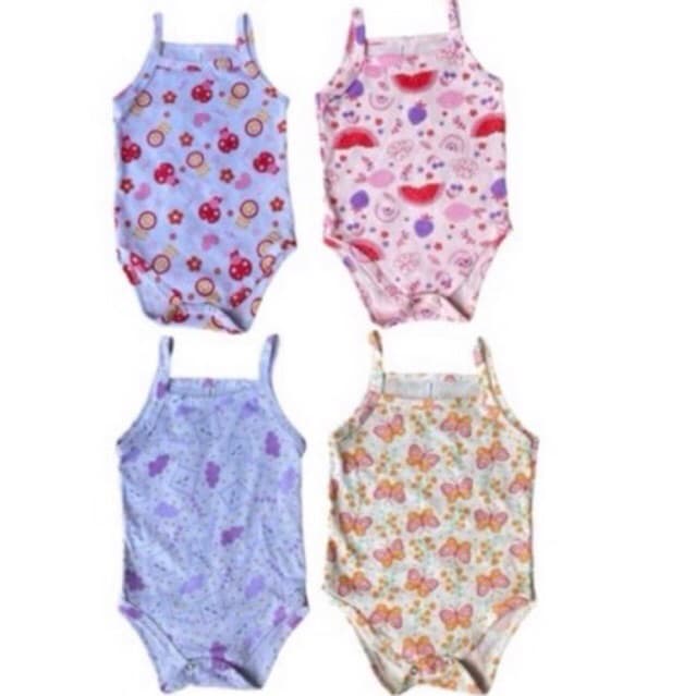 kit com 3 Body Bebê Menina Alcinha Algodão Roupa de Bebê Conjunto de Borys Para Bebê P M e G