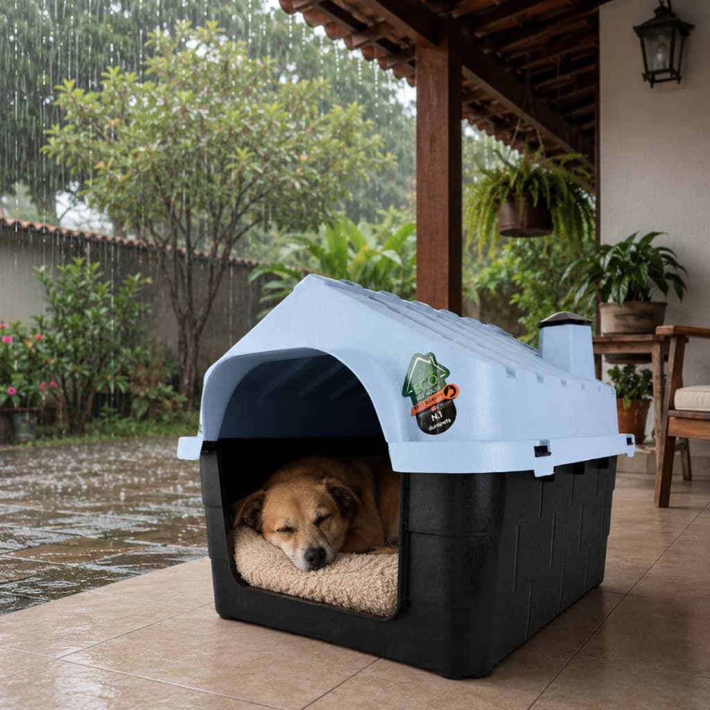 Casinha de Cachorro Pequeno Porte N1 Desmontavel Casa Plastica com Proteção UV Resistente