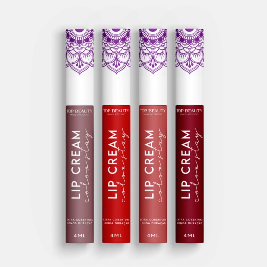 Batom Líquido Matte Lip Cream 4ml - Top Beauty