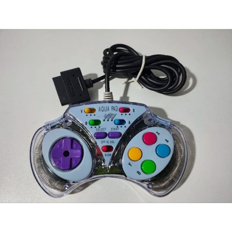 Controle Aqua PAD turbo para vídeo game Super Nintendo SNES