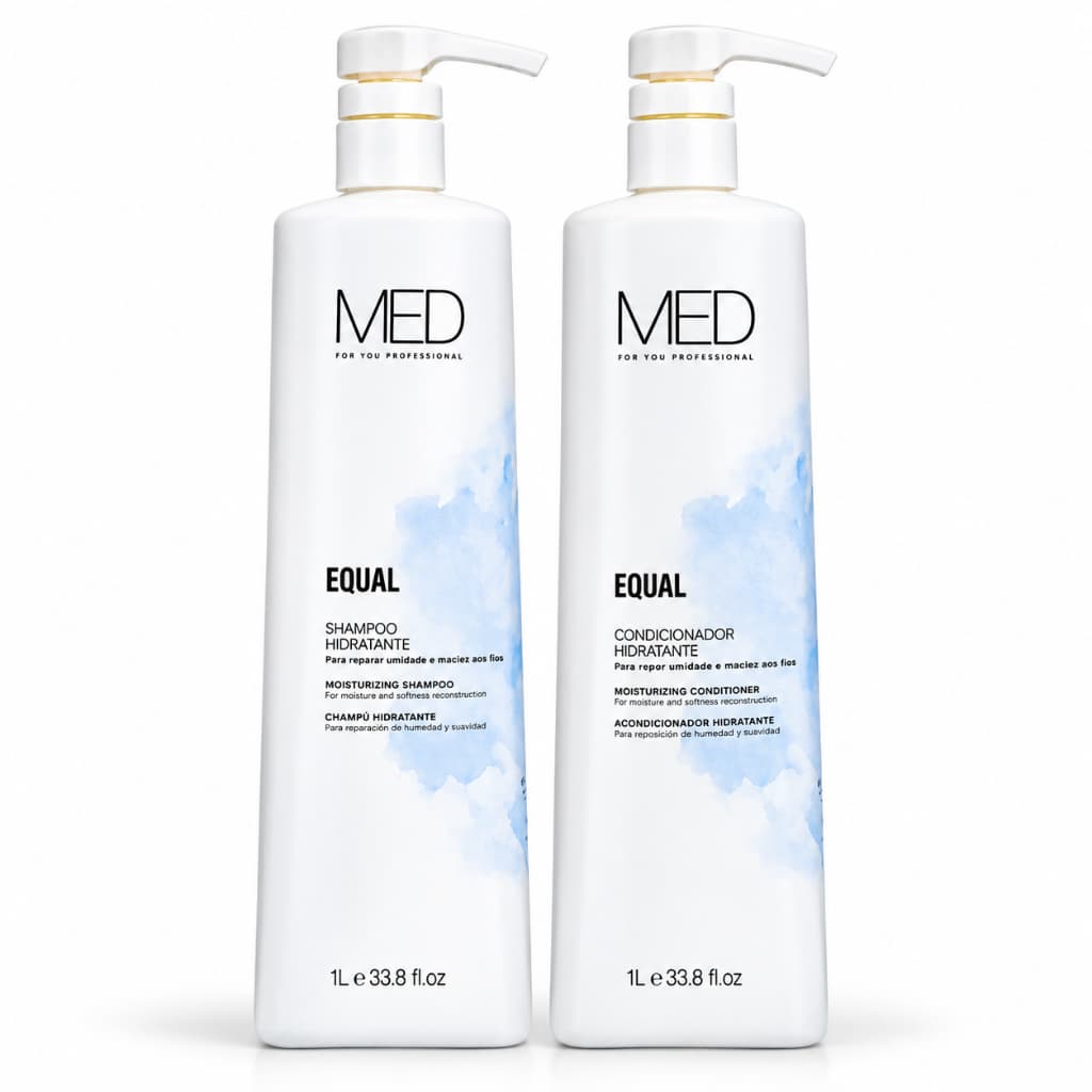 Kit Equal Med for You Shampoo e Condicionador 1L Hidratante e Anti Friz