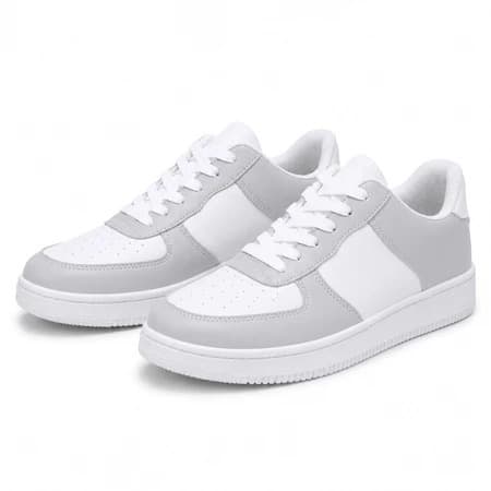 Tênis Sneakers Bege Branco Unissex Calçado Dia a Dia Macio Confortável Leve