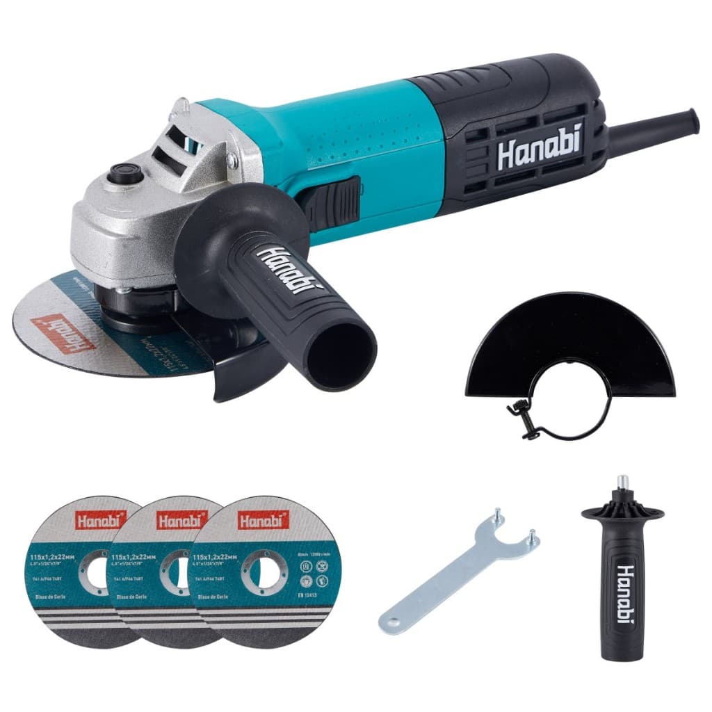 【Hanabi】Esmerilhadeira Angular 115mm 880W Profissional Lixadeira Corte Polimento LB115M-5005