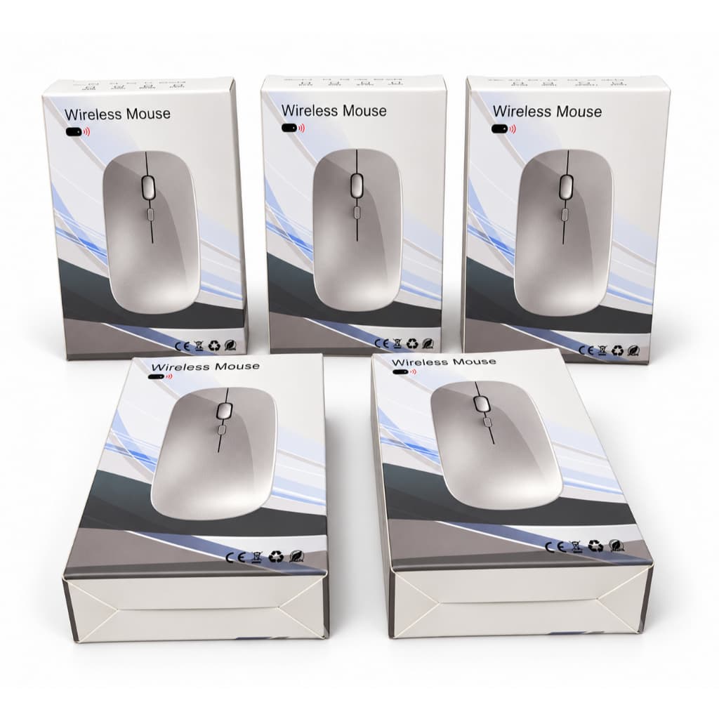 Mouse Sem Fio Wireless Recarregável USB 2.4G Slim Silencioso para Notebook PC