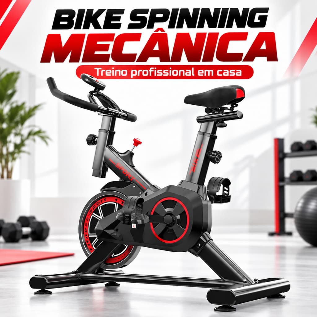 Bicicleta Ergométrica Bike Spinning Profissional Mecanica
