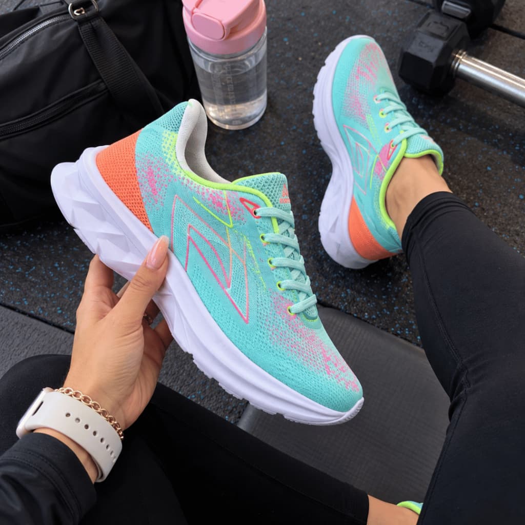 Tênis Esportivo Feminino Confortável Leve Treino Academia Fitness Caminhada Oferta Promoção Envio Imediato
