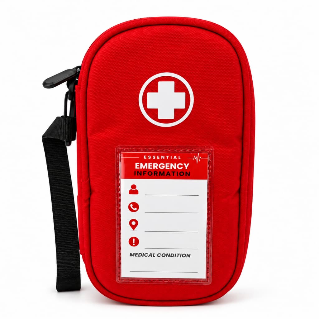 Estojo Organizador para Kit de Primeiros Socorros com Bolsos em Tela