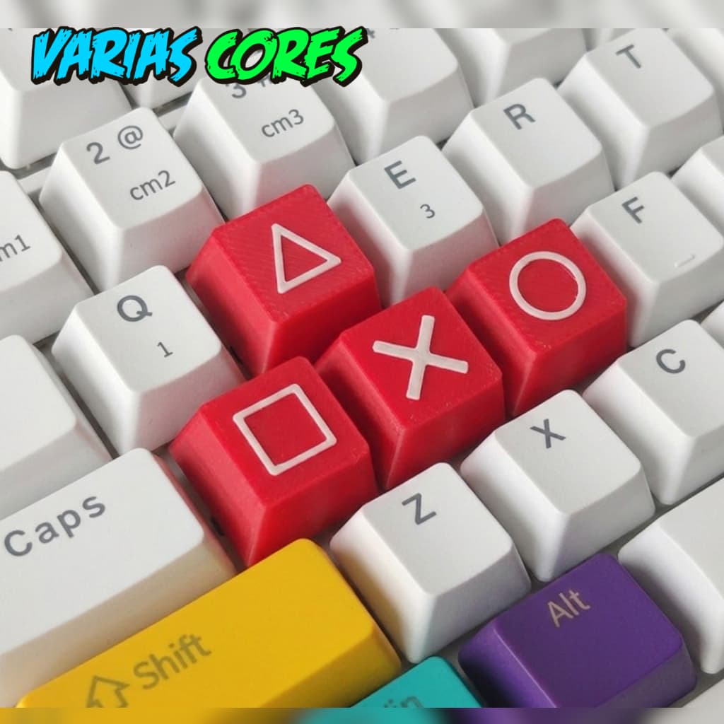 Keycap teclas para teclado mecânico Playstation