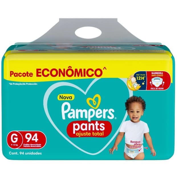 Fralda Pampers Pants Ajuste Total G 94 Unidades