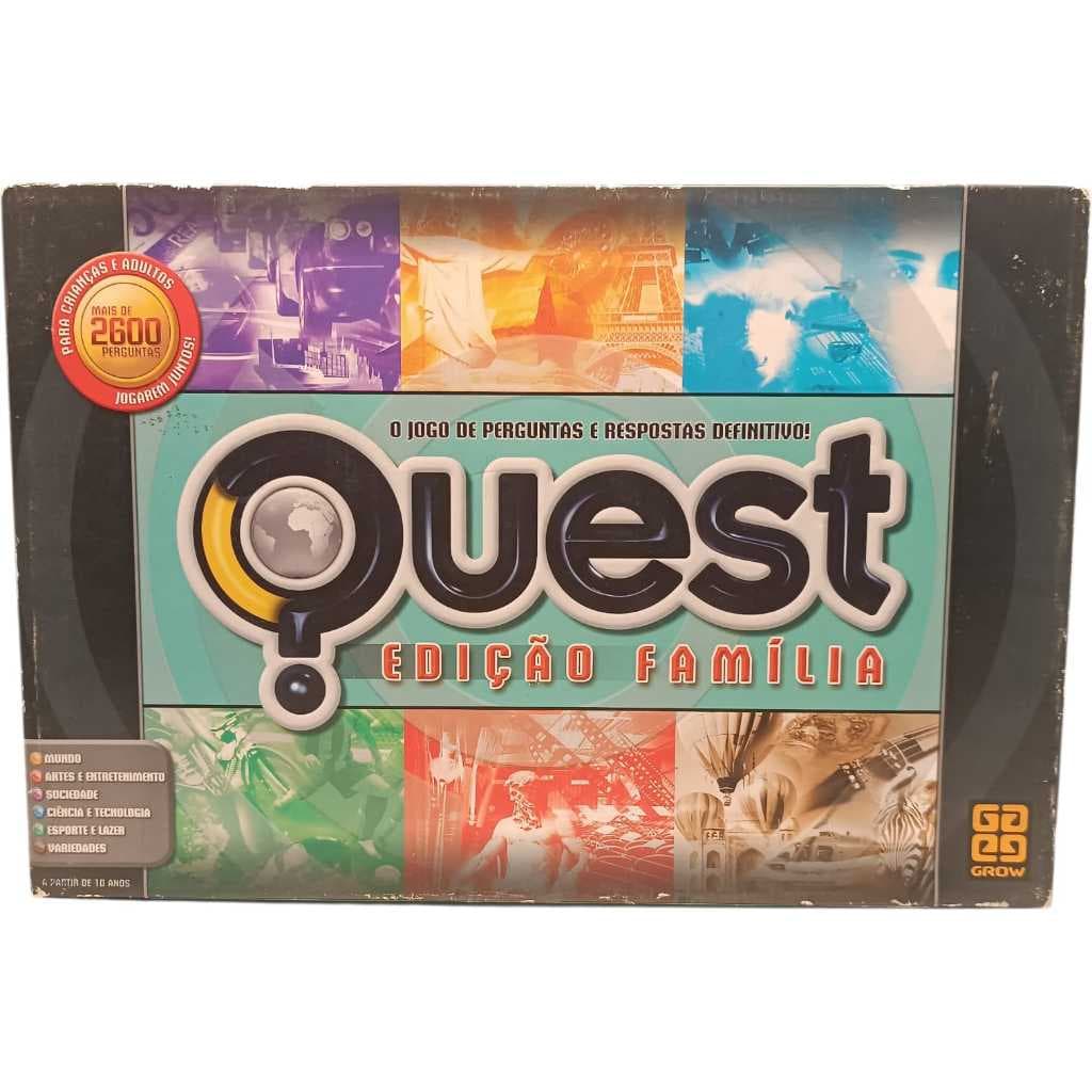Jogo Quest Edição Família Grow Completo Tabuleiro Antigo N2 (Usado)