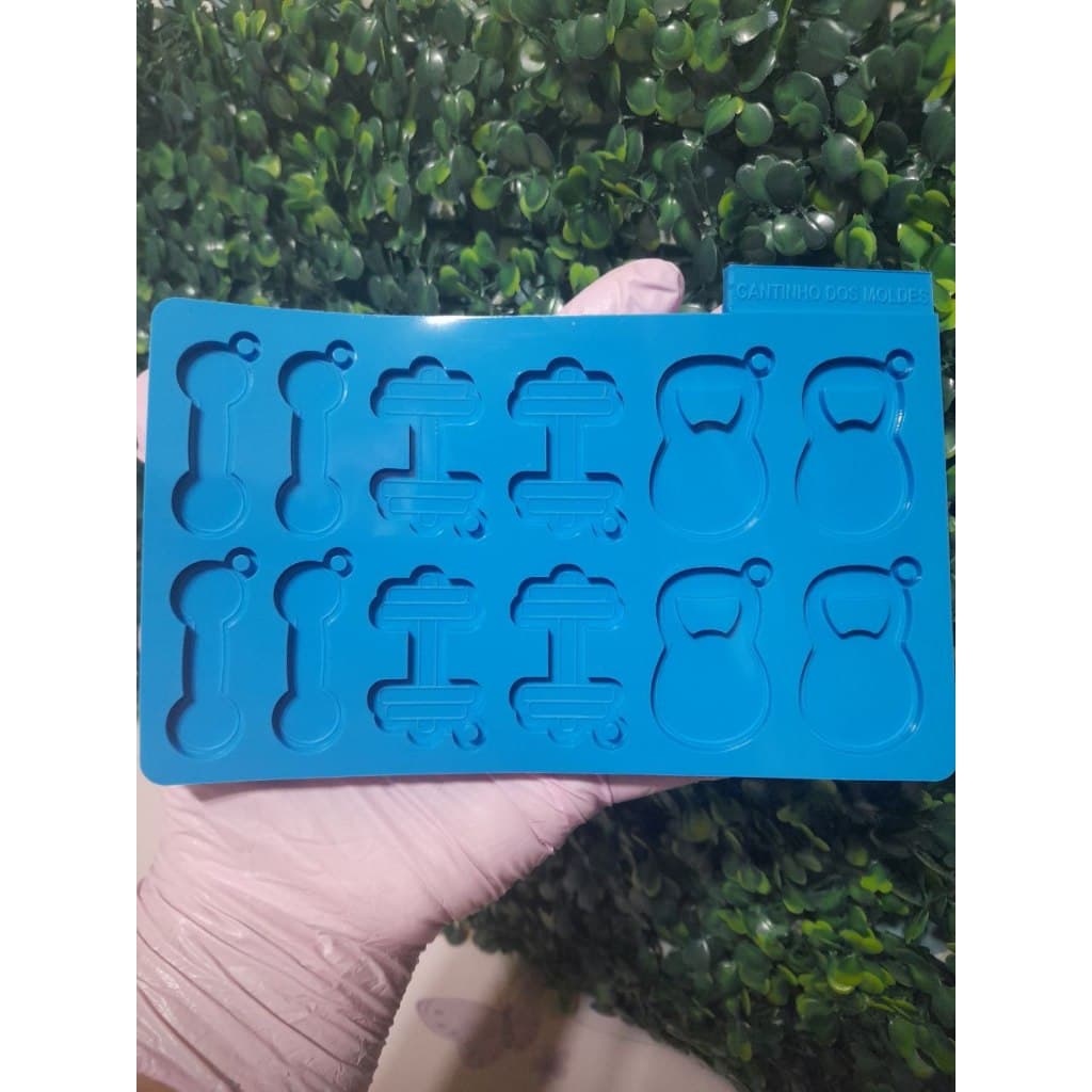 Molde de Silicone Academia, Peso, Halteres, Musculação