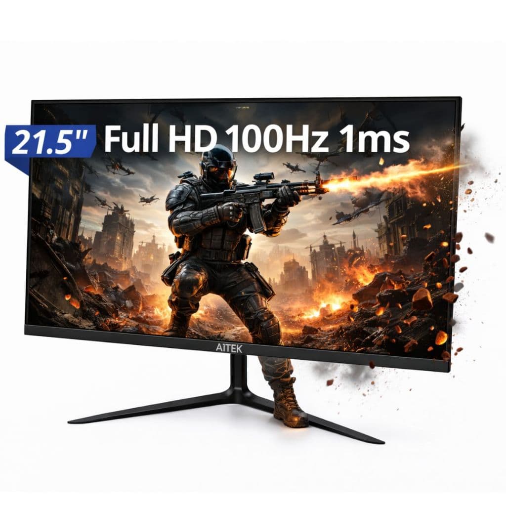 Monitor Gamer 21.5" 100Hz 1ms Full HD HDMI LED Borda Fina VESA Para PC e Console