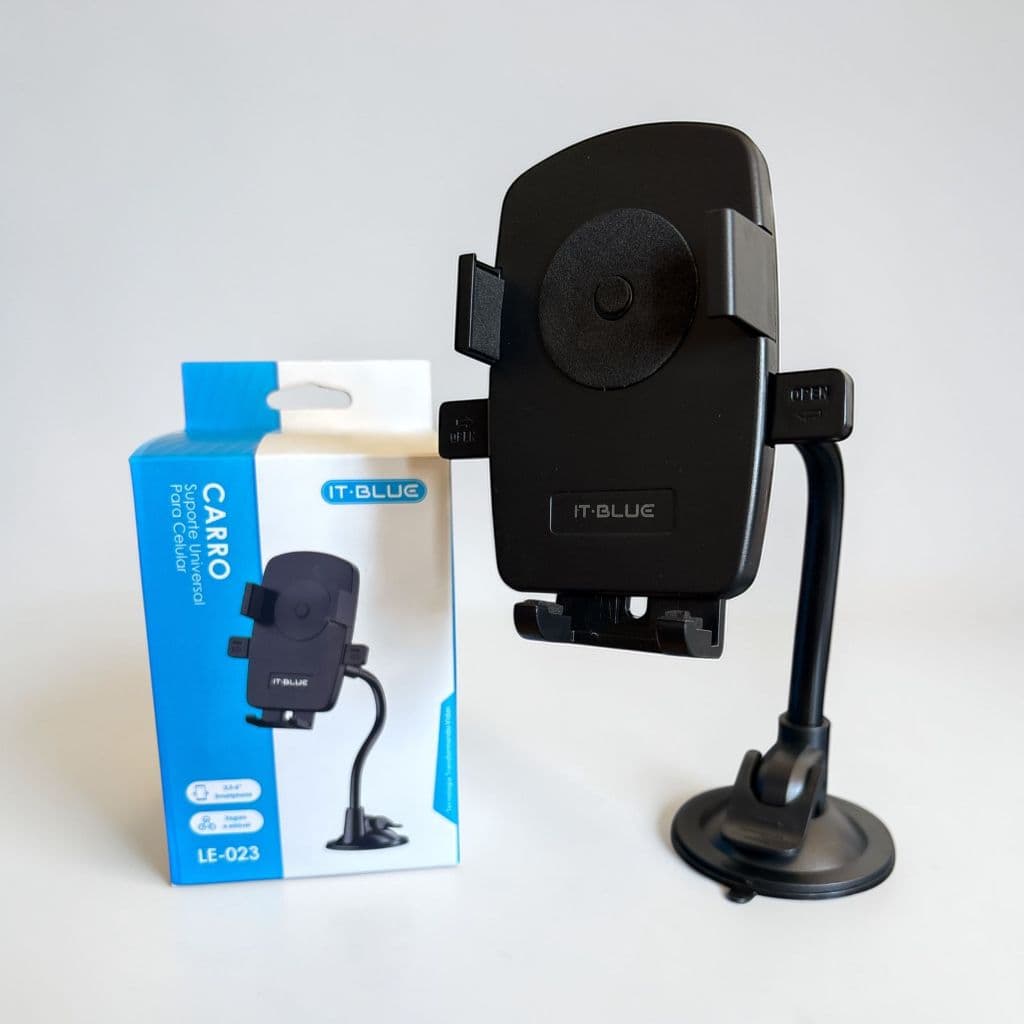 Suporte Veicular Carro Para Celular 360º Fixação Ventosa Haste Firme Ajustável Carro/ Caminhão LE023