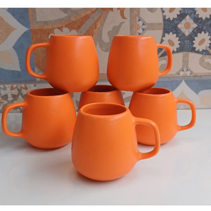 Caneca Xicara 150ml Bojuda Organica - Kit com 6 Xicara Bojuda Cafezinho Lembrancinha
