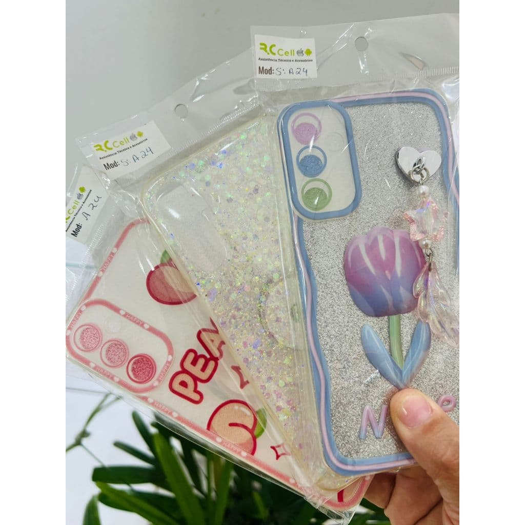 Capa Decorada de celular Samsung A24 capinha de celular + Pelicula 3D