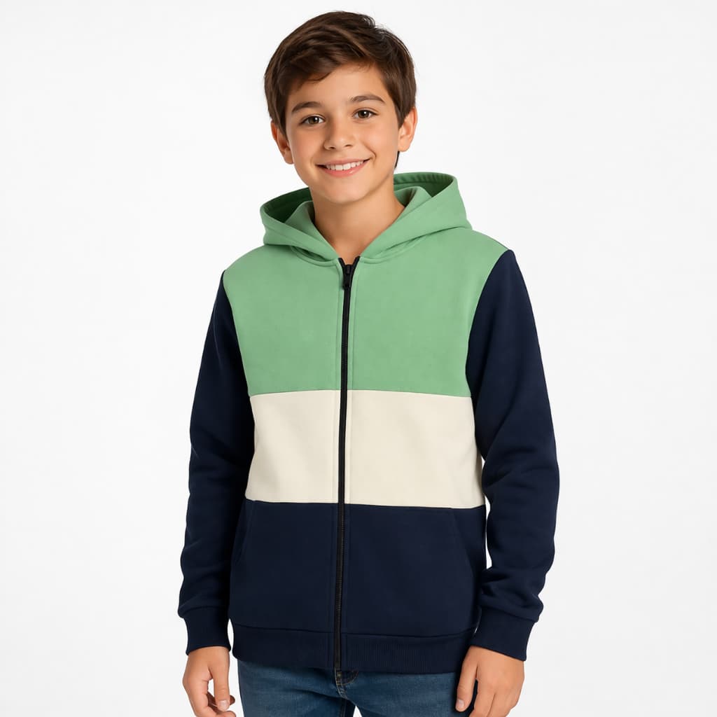 Jaqueta Infantil Masculina Moletom Com Capuz e Zíper Casaco Menino Inverno Confortável