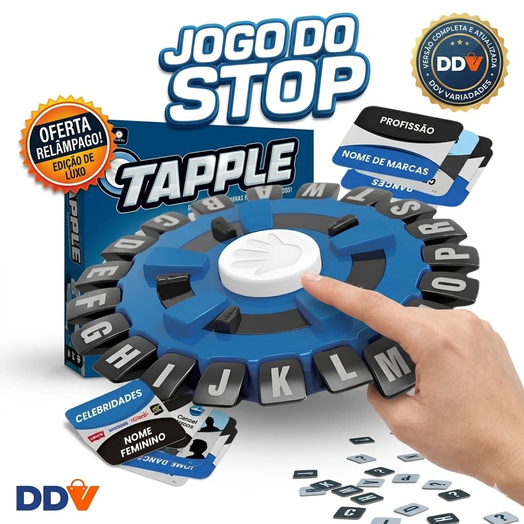 Jogo Stop Eletrônico de Palavras Rápido e Divertido em Portugues | Adedonha Interativo Família