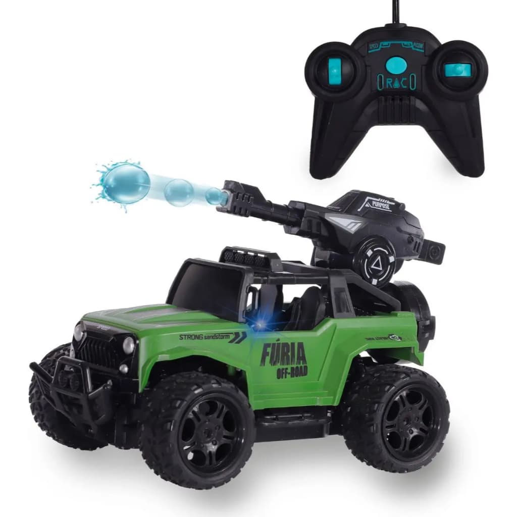 Carrinho Controle Remoto Jipe 4x4 Lança Bolinha Radical
