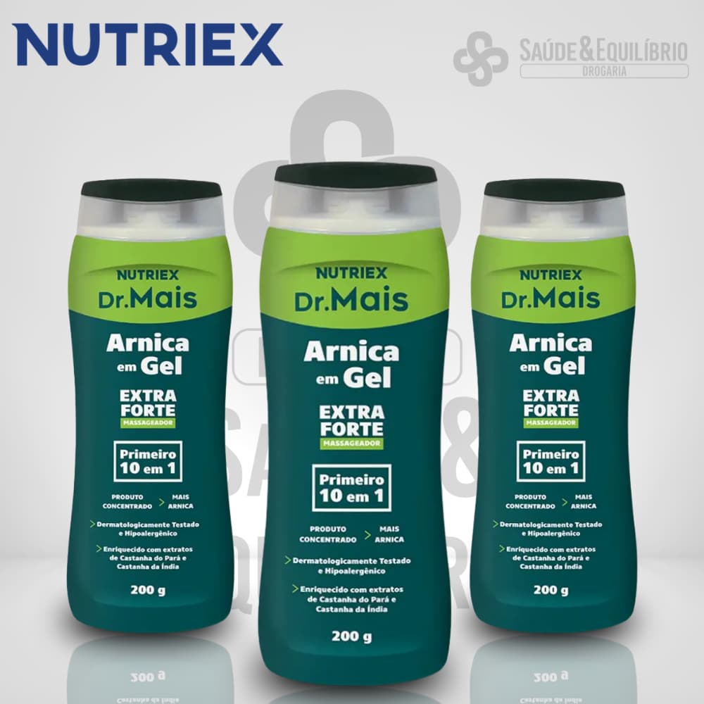 Gel de Arnica Dr Mais Nutriex  Extra Forte Massageador Alívio Muscular Musculo adulto idoso 200g