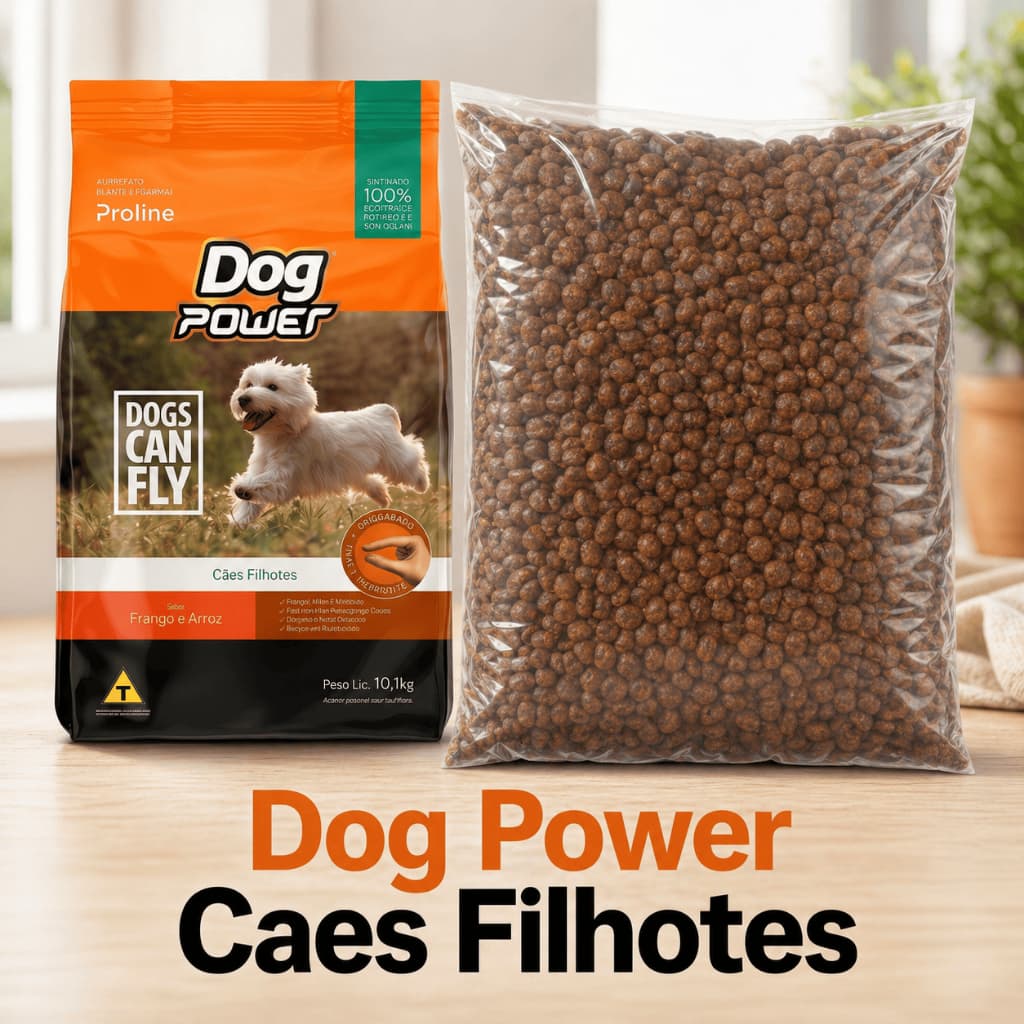 Granel Ração Dog Power Para Cachorro Filhotes Frango e Arroz Super Premium