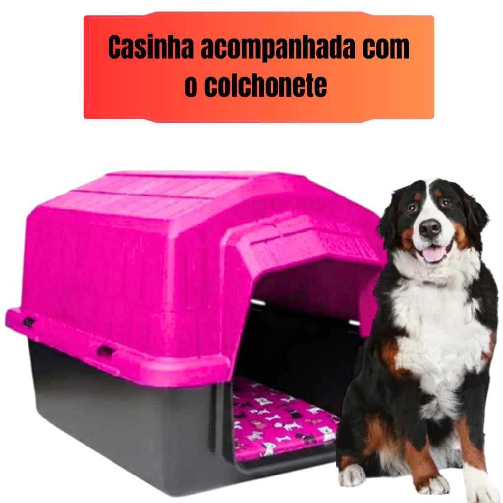 Casinha Para Cachorro Porte Grande N6 Com Colchonete