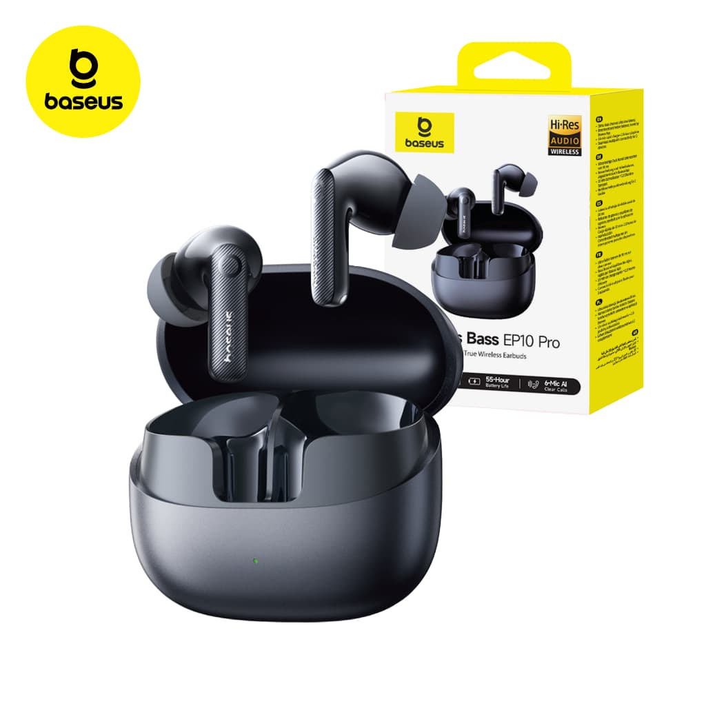 Fone Baseus BP1 Pro Bluetooth com ANC Graves Fortes 55h Bateria IP55 Resistente Suor Confortável