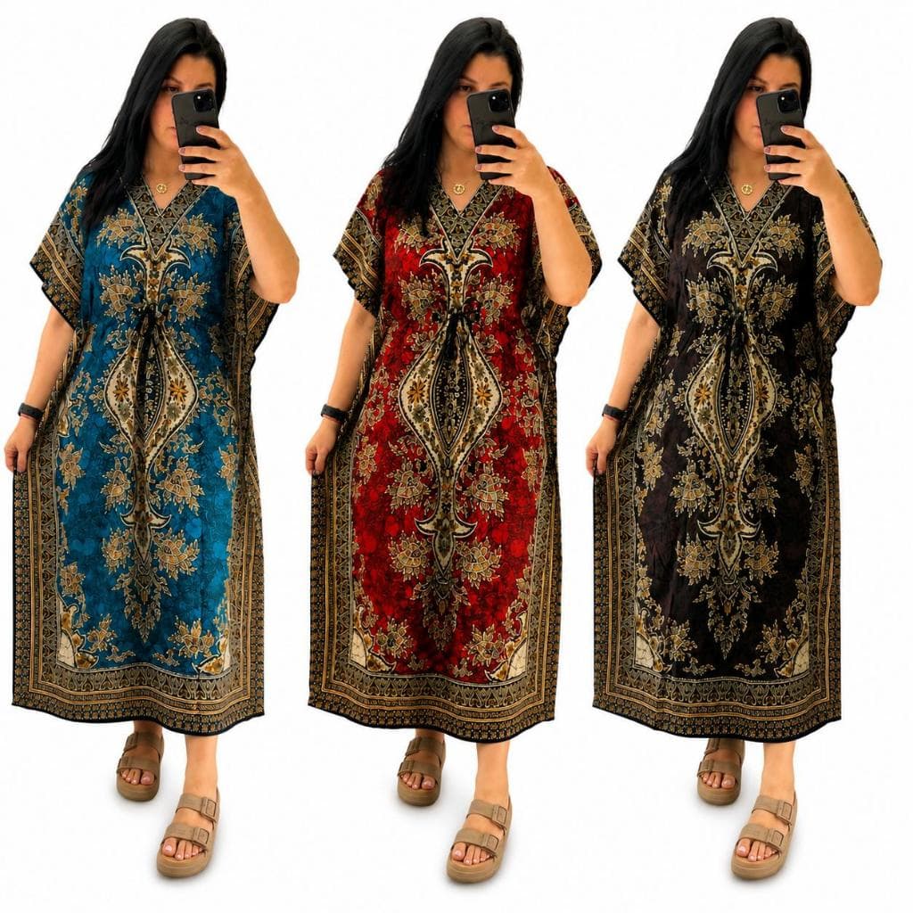 Kaftan longa indiana/Vestido longo indiano/Moda praia/kafta indiano