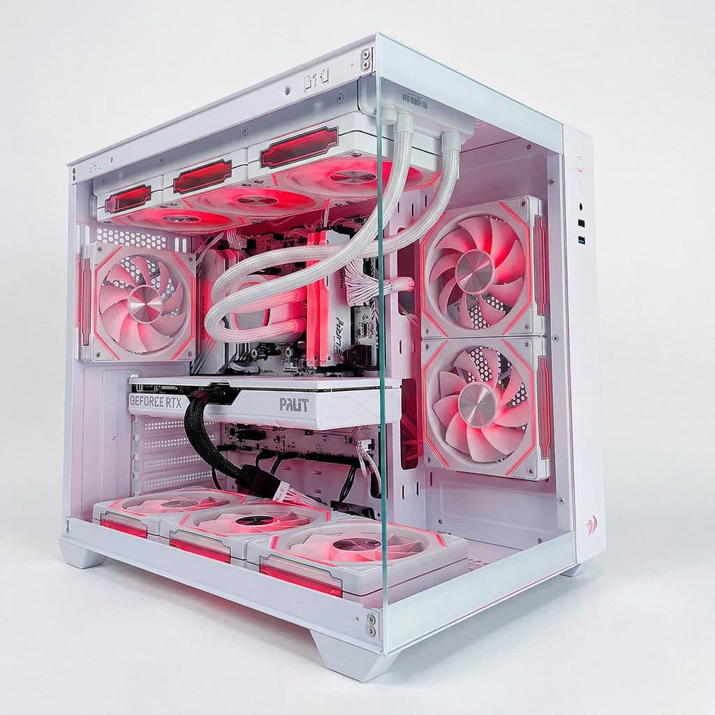 PC Gamer White JIREH AUREA | NVIDIA RTX 5070 | Ryzen 7 | 32GB RAM DDR5 | SSD 1TB NVMe
