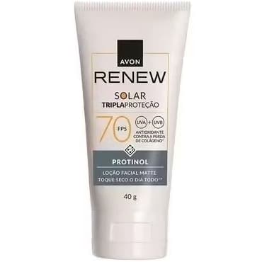 Avon Protetor Solar Renew Fps70 Com Protinol 40g e Rejuvenescedor