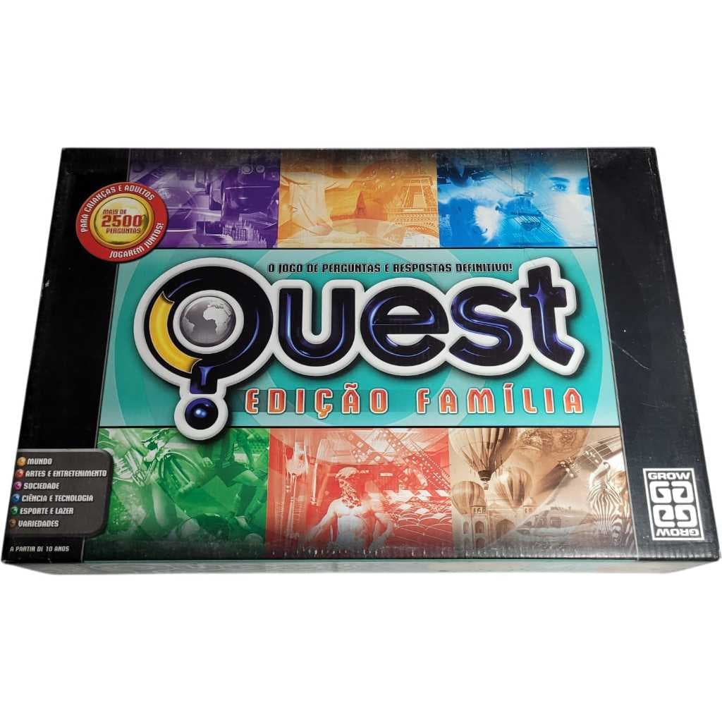 Jogo Quest Edição Família Grow Completo Tabuleiro Antigo N 5 (Usado)