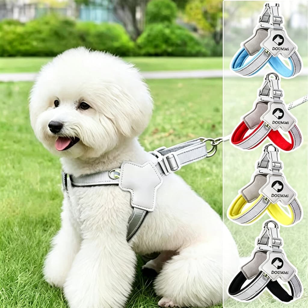 Coleira Peitoral Cachorro Gato Caes Peitoral com guia Design Y Colete Para Pet Pequenos e Médios